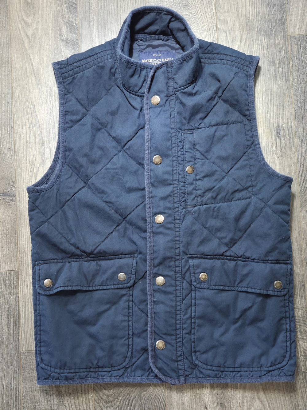 American Eagle Outfitters Navy Quilted Men's Vest
